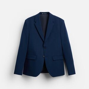 Zara Comfort Suit Jacket Navy Blue Size Large